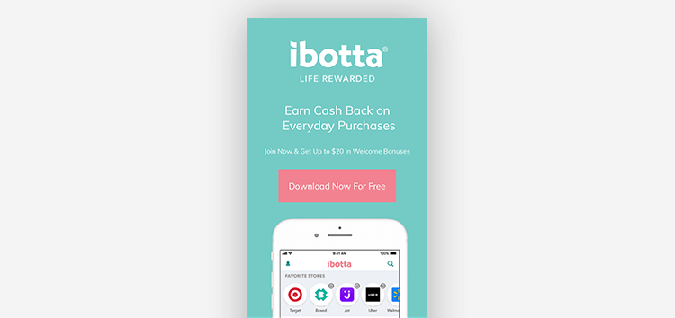 App landing pages: Ibotta